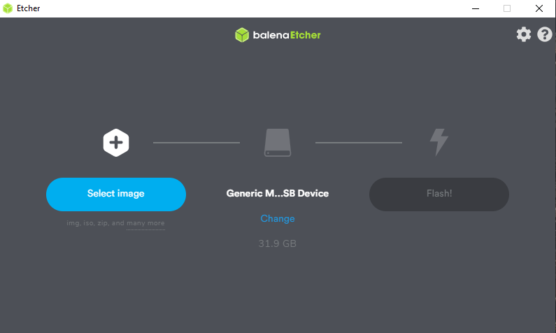 Raspberry Pi Image auf eine SD Karte flashen - Etcher