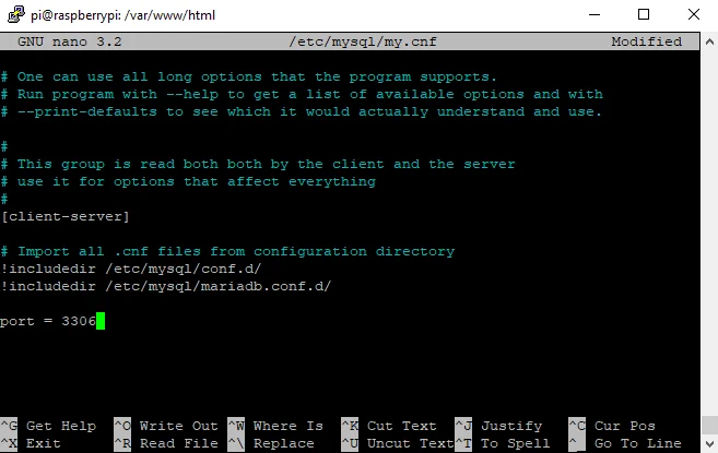 mariadb Shell configuration